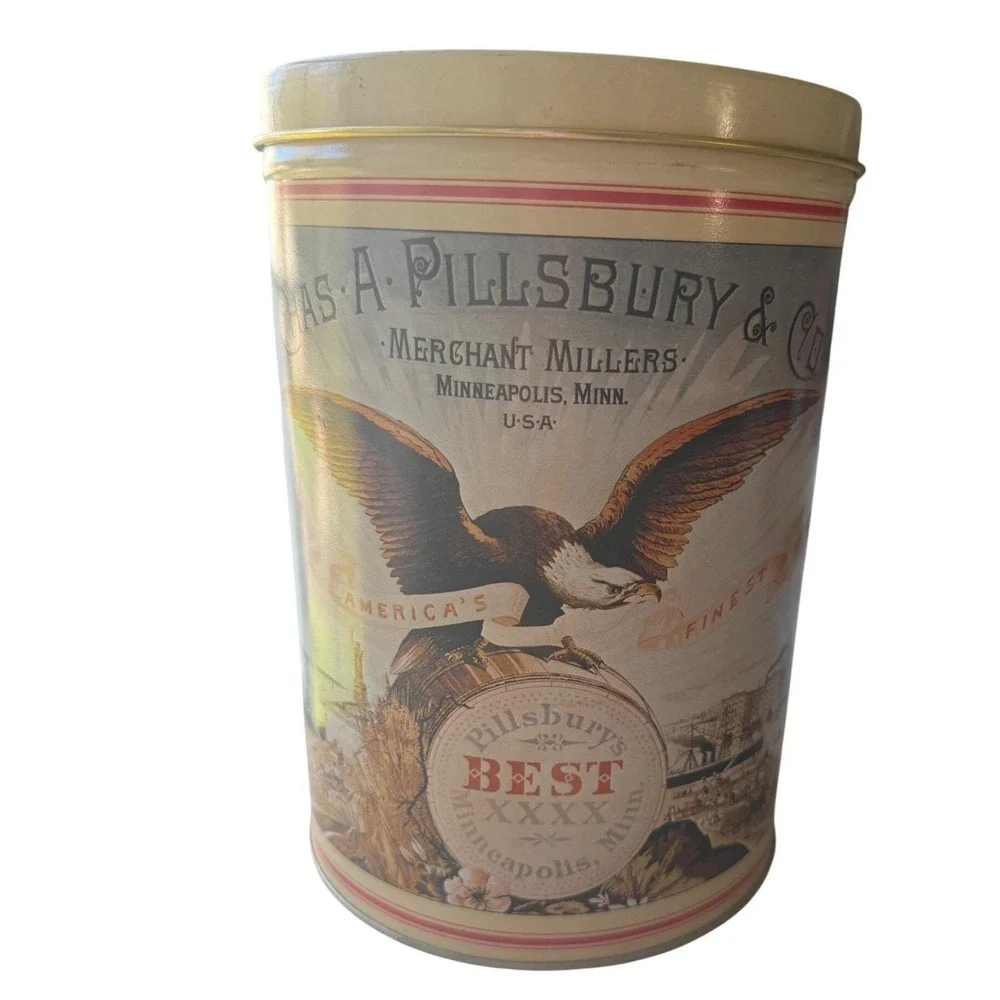 Vintage Pillsbury Heritage & Sun Giant Raisins‎ Advertising Canister Set 1984